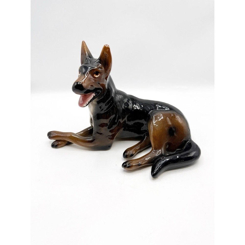 Ceramica De Cuernavaca Mexico Ceramic German Shepherd DOG Figurine 10" Large